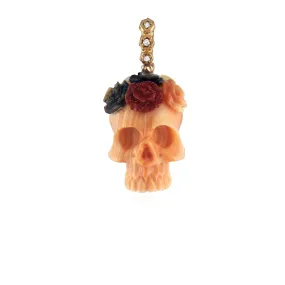 Flower Crown Skull Charm