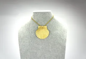 Gilded Scallop Shell Necklace