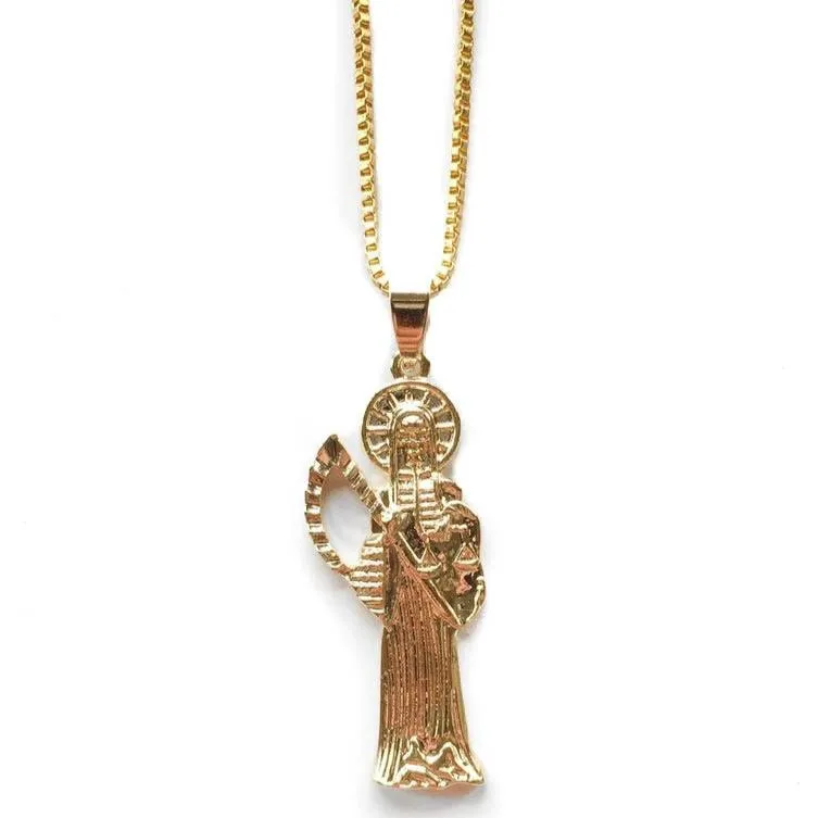 Grim Reaper Santa Muerte Necklace