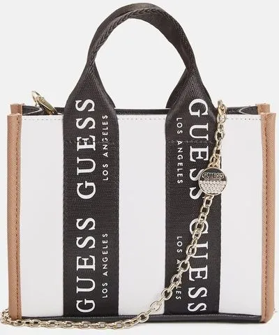 Guess Factory Logo-Tape Mini Tote Crossbody