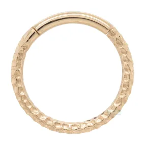 Hammered (Snap) Hinge Ring in Gold