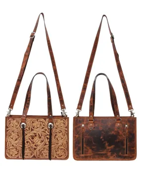 Hand Tooled Leather Tote