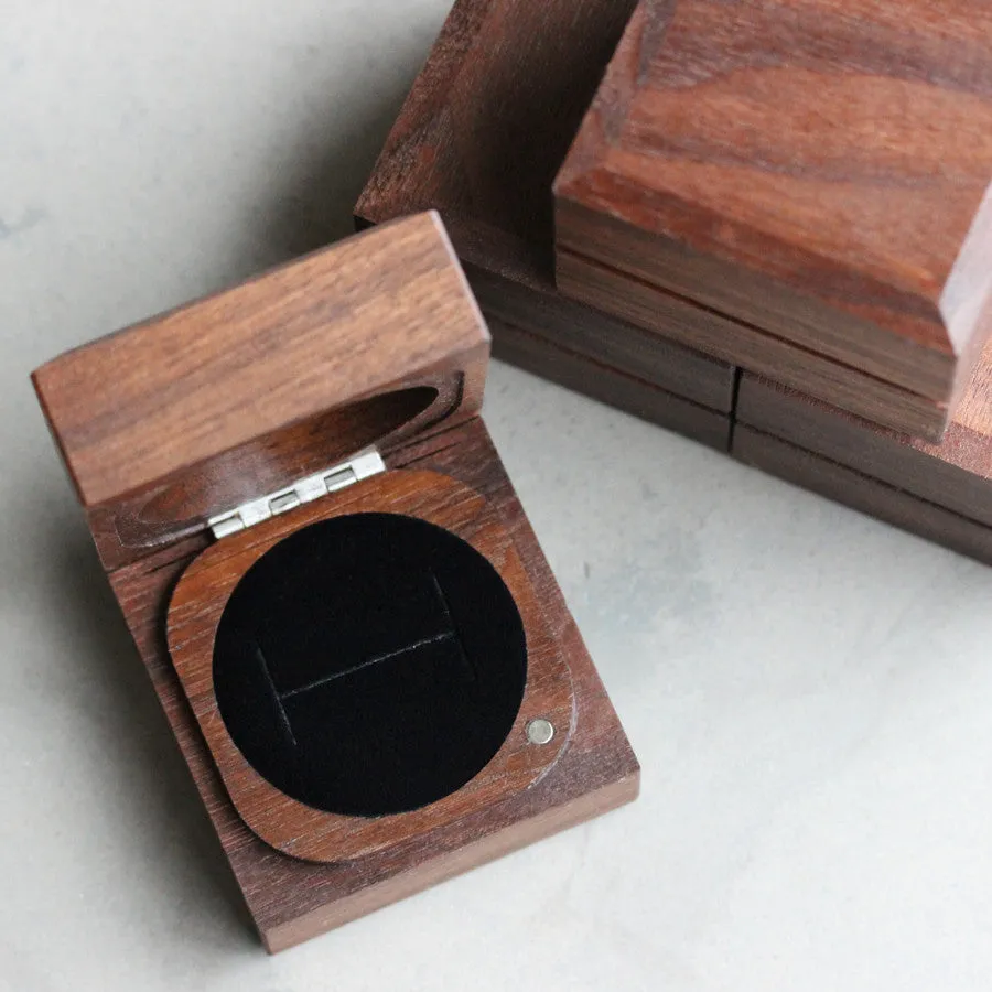 Handmade & Sustainable Walnut Ring Boxes