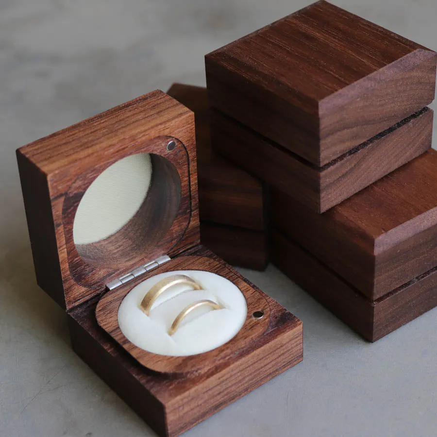 Handmade & Sustainable Walnut Ring Boxes