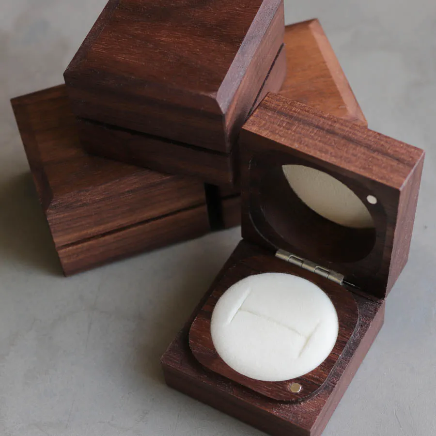 Handmade & Sustainable Walnut Ring Boxes