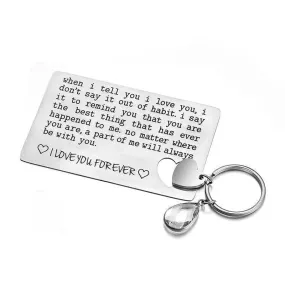 Heart Keychain & Matching Wallet Insert Card