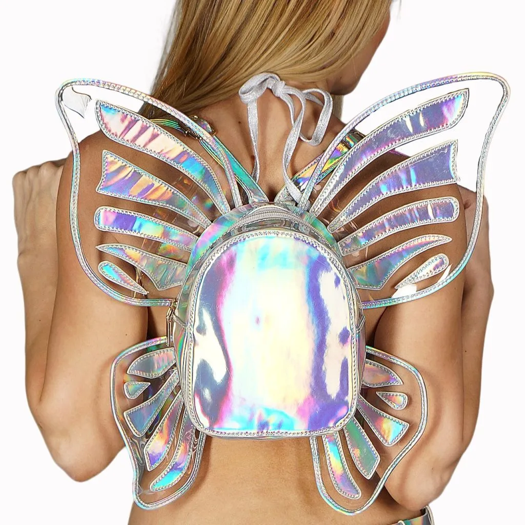 Holographic Butterfly Backpack