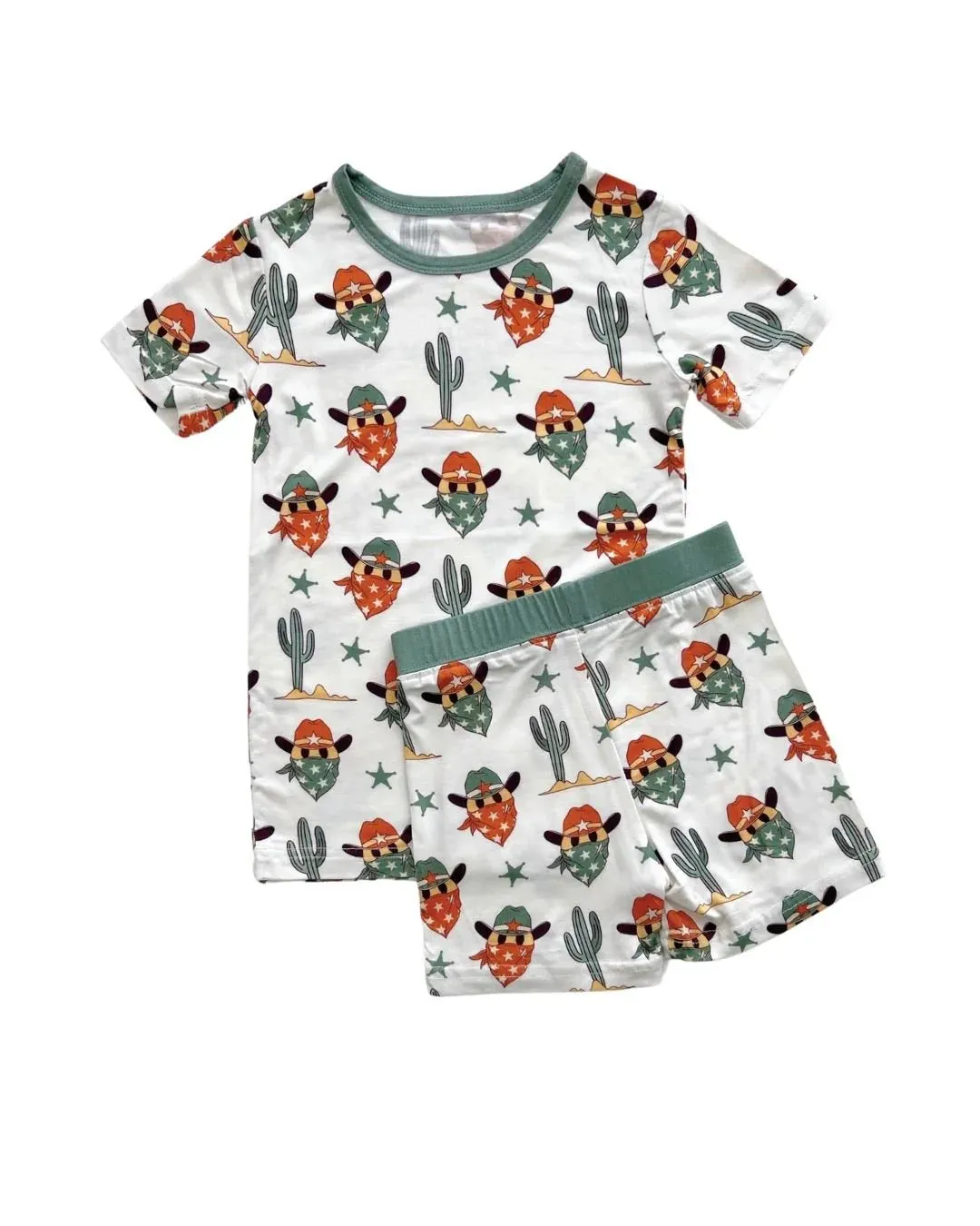 Howdy Cowboy Bamboo 2-Piece Shorts Set