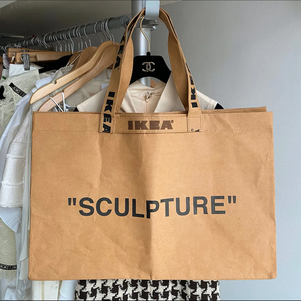 Ikea x Virgil Abloh Off White Large Sculpture Tote Shopping Bag