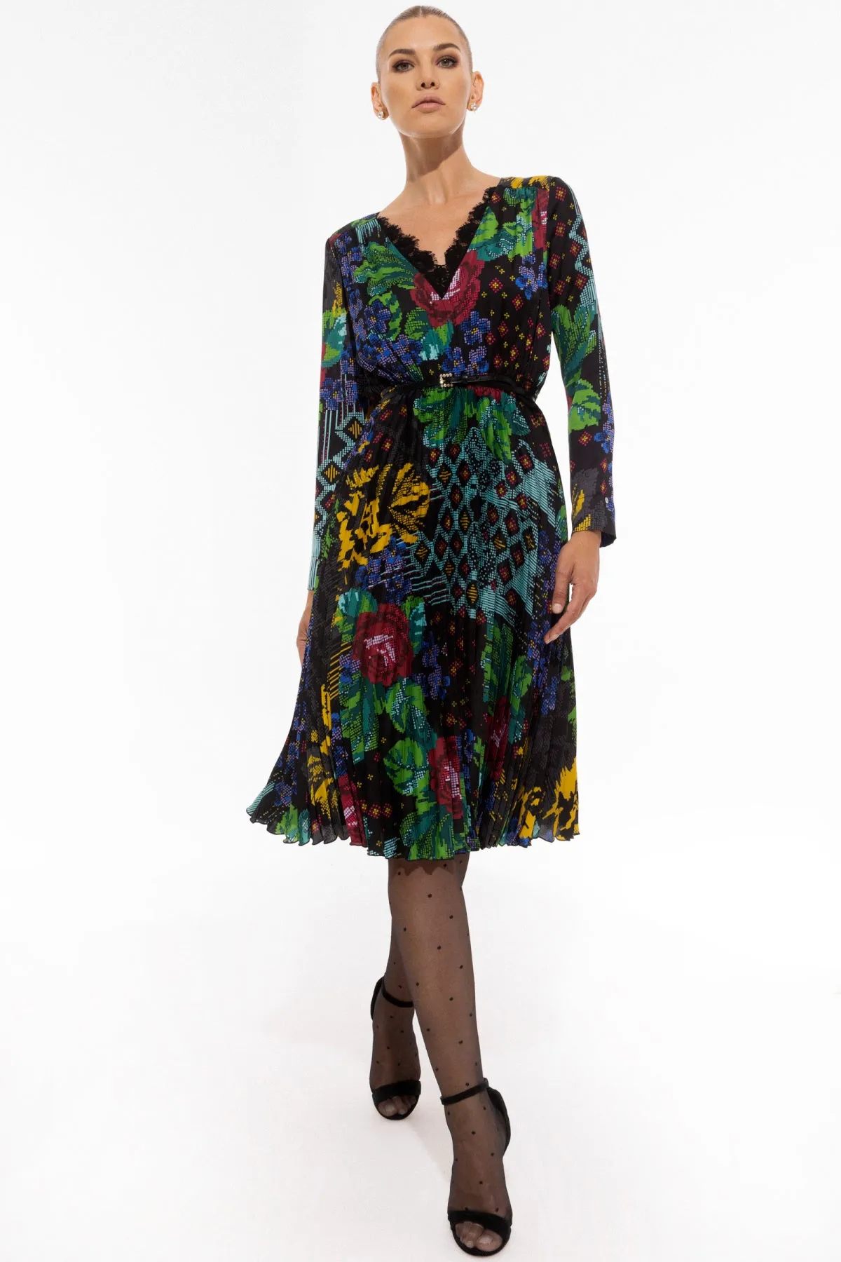 Jewelled Colours print Dress