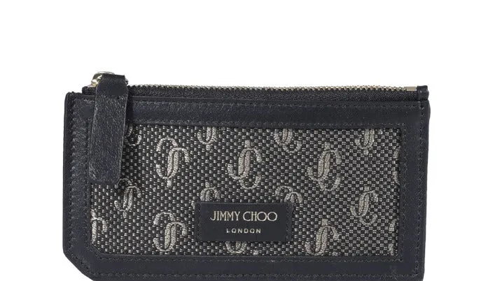 Jimmy Choo Allover Logo Zipped Wallet