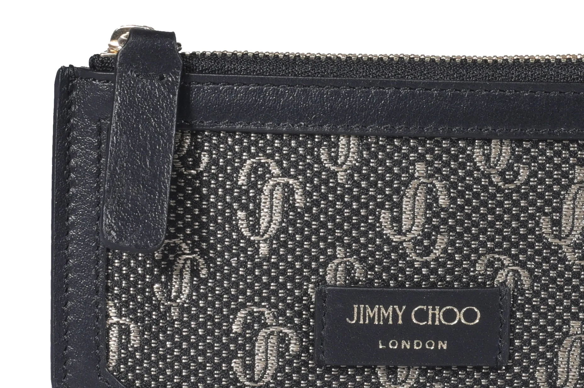 Jimmy Choo Allover Logo Zipped Wallet