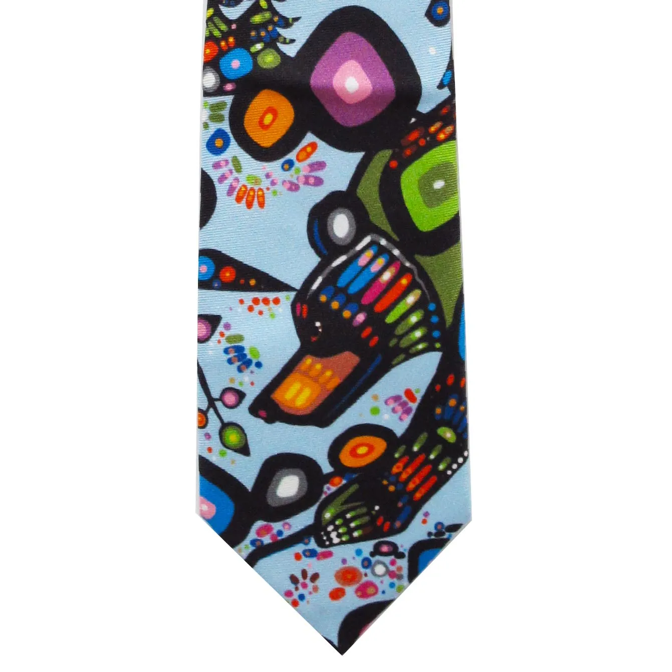 John Rombough Bear Artist Design Silk Tie