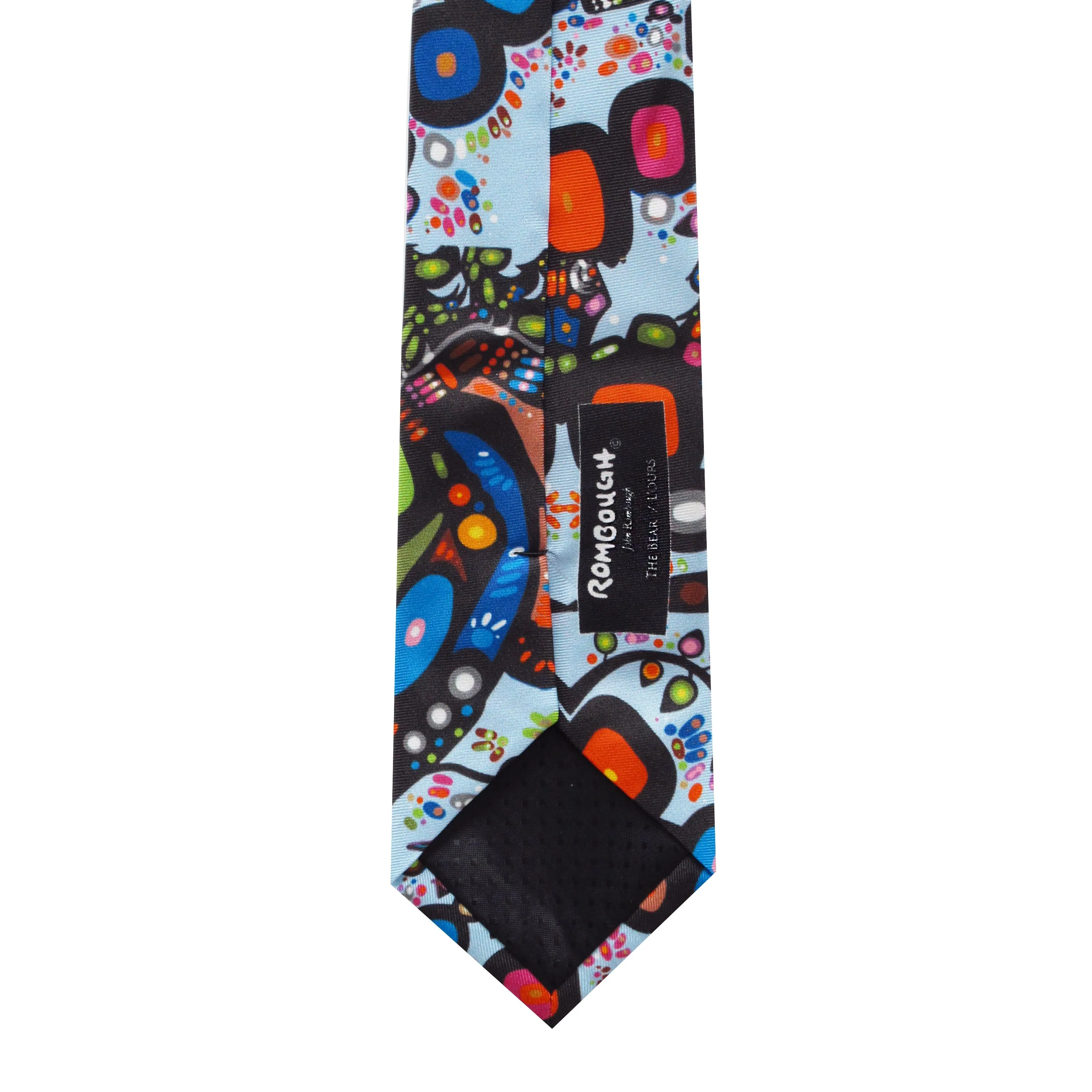 John Rombough Bear Artist Design Silk Tie