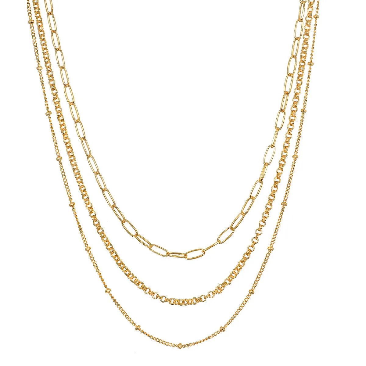 Layered Beauty Multiple Chain Necklace