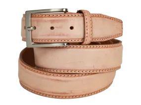 Limited Edition Calf Skin Patina Belt Peach