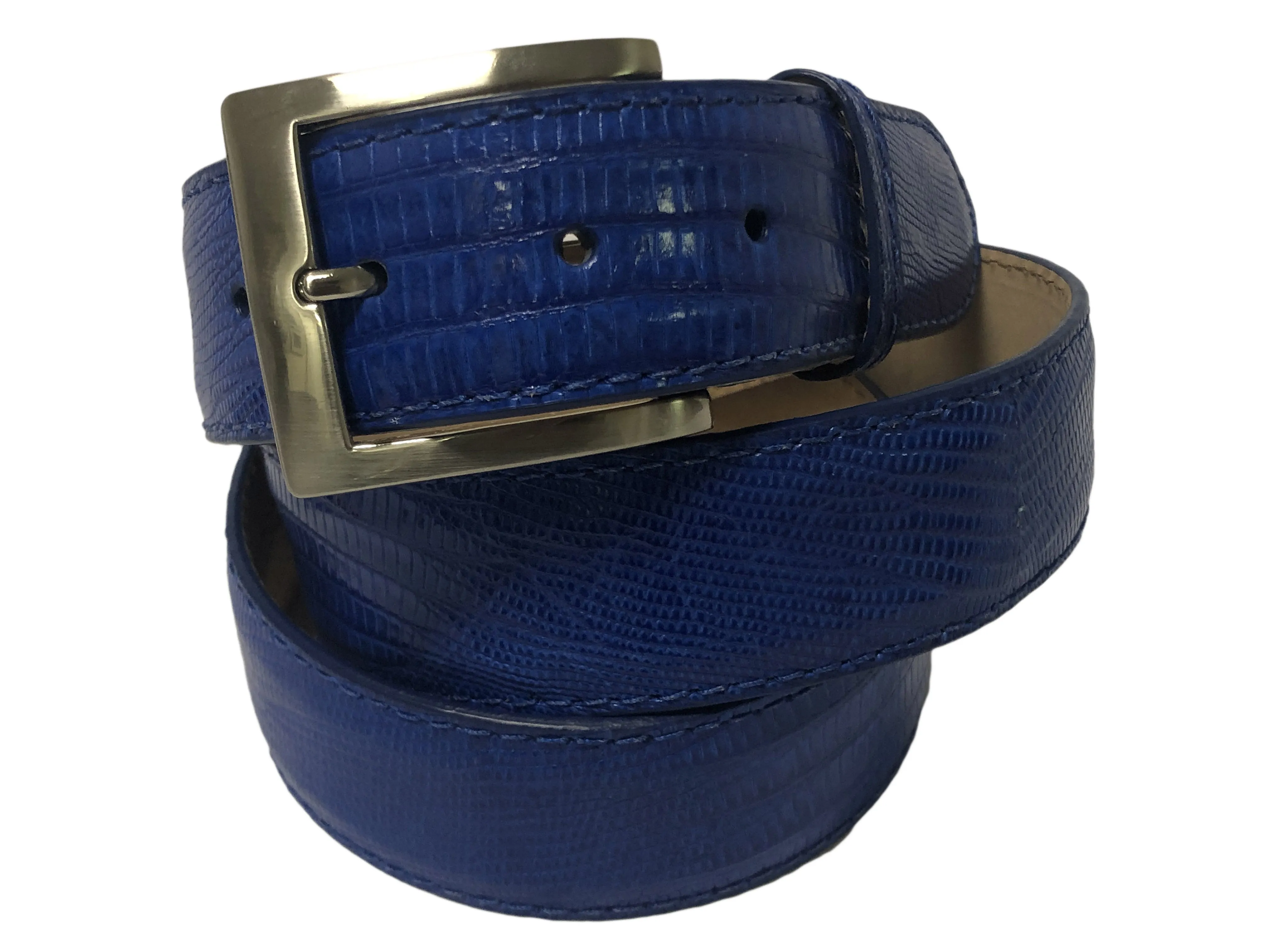 Lizard Skin Belt Royal Blue Classic