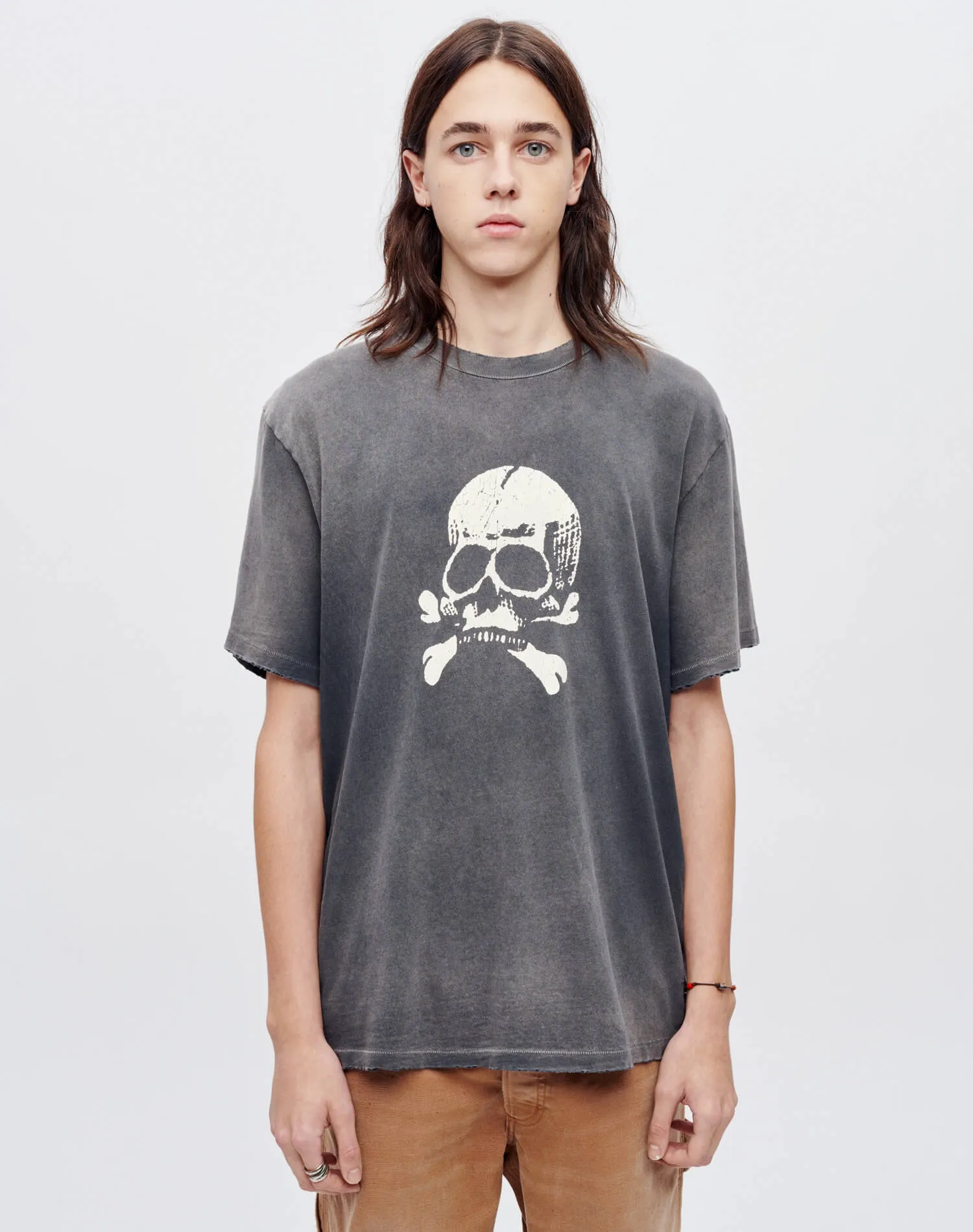 Loose Skull Tee - Sun Faded Black