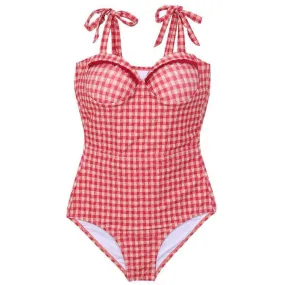 Lula Sunbelle One Piece Plaid Nymphet Swimsuit