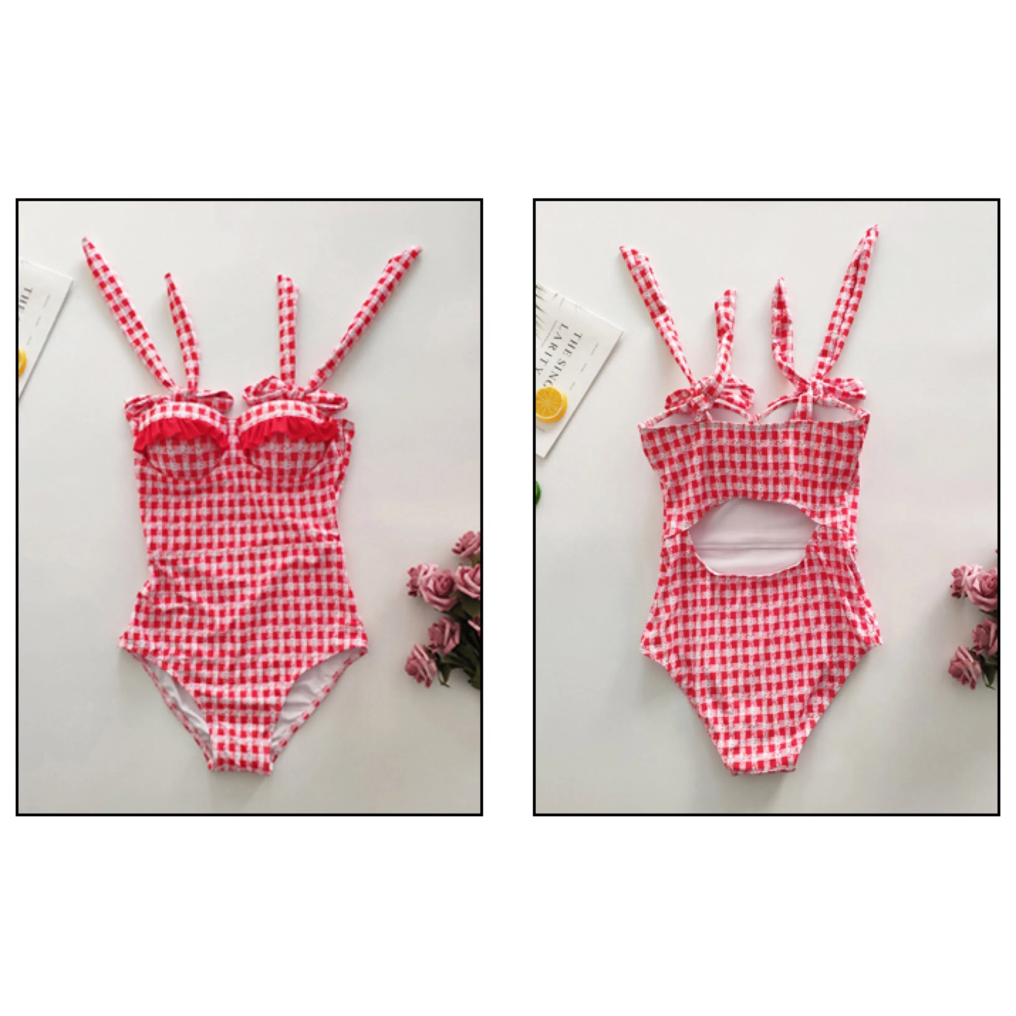 Lula Sunbelle One Piece Plaid Nymphet Swimsuit