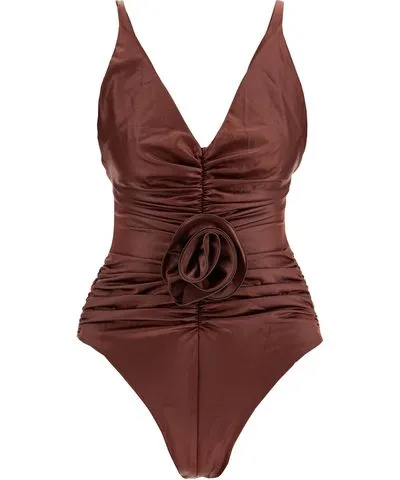 Magda Butrym ruffled one-piece swimsuit with