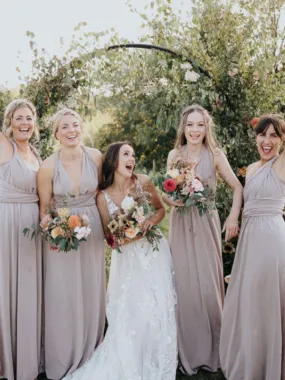 Mismatched A-line Simple Floor-length Long Bridesmaid Dresses.DB10830