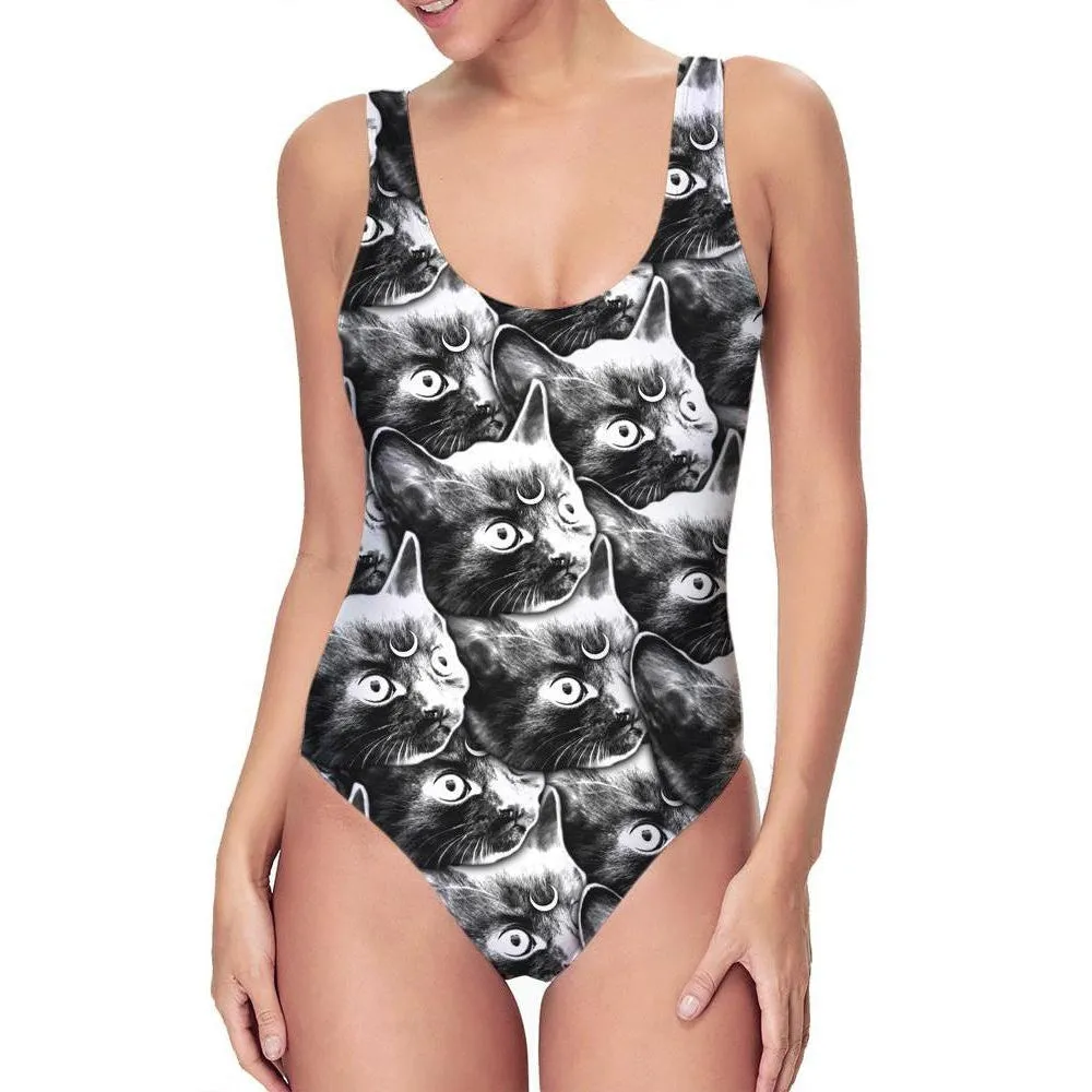 MOONCAT DARK ONE PIECE SWIMSUIT