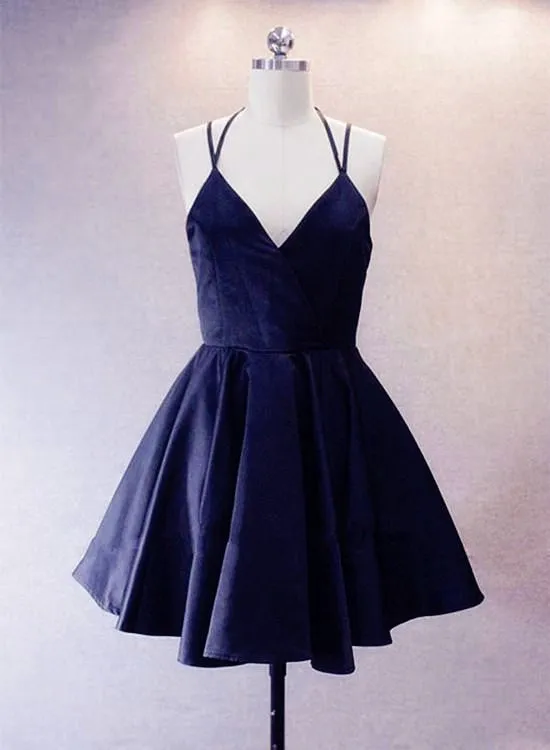 Navy Blue Homecoming Dresses, Simple Pretty Prom Dress