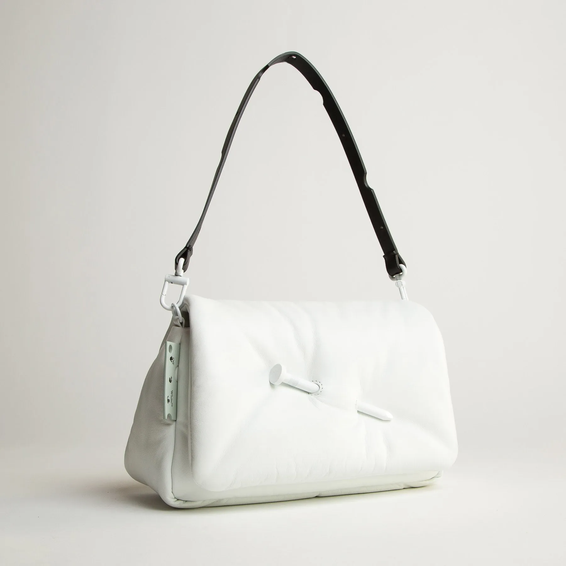 OFF-WHITE | PUNCTURED SLOUCHY LEATHER CLUTCH