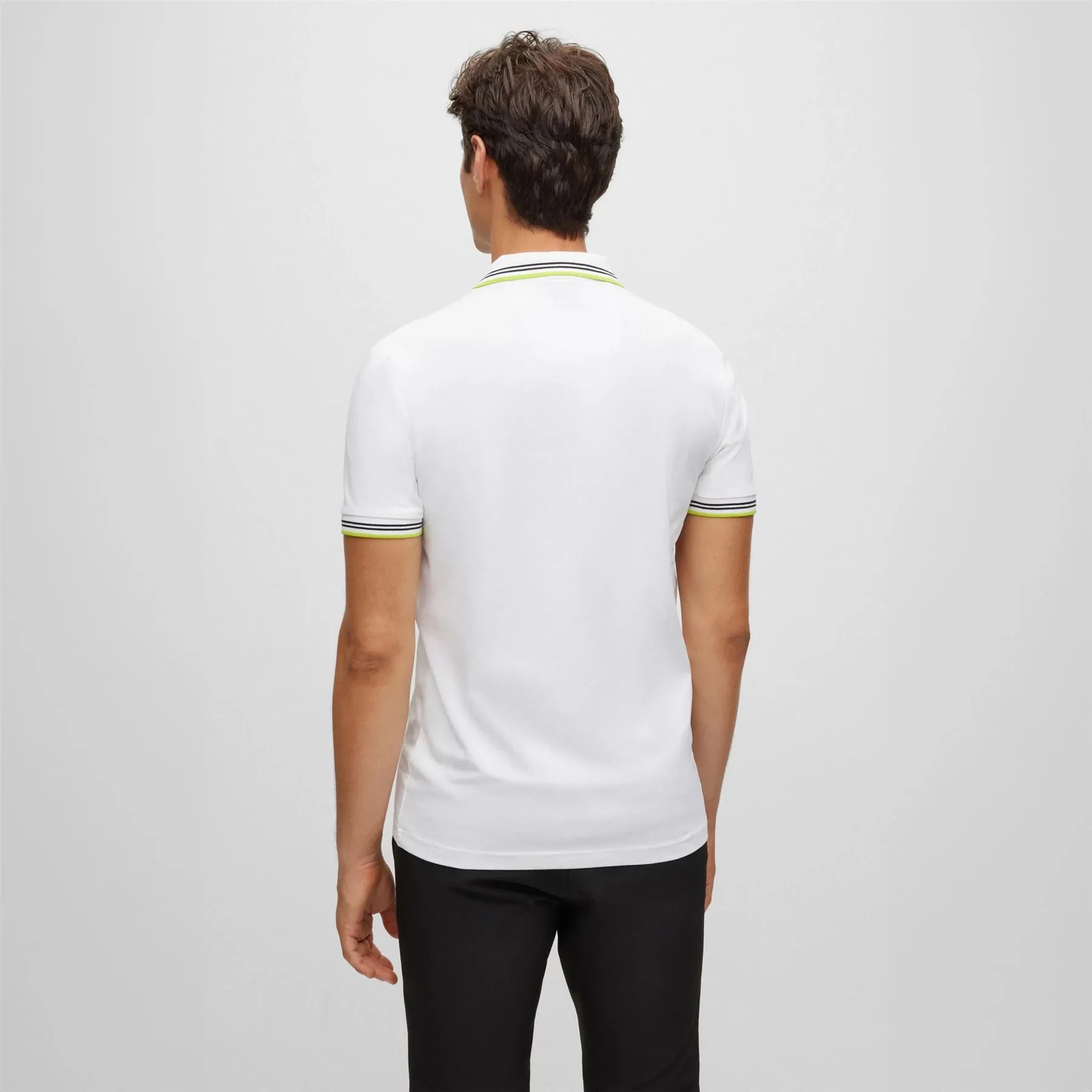 Paul Curved Cotton Jersey Slim Fit Polo Natural White - W23