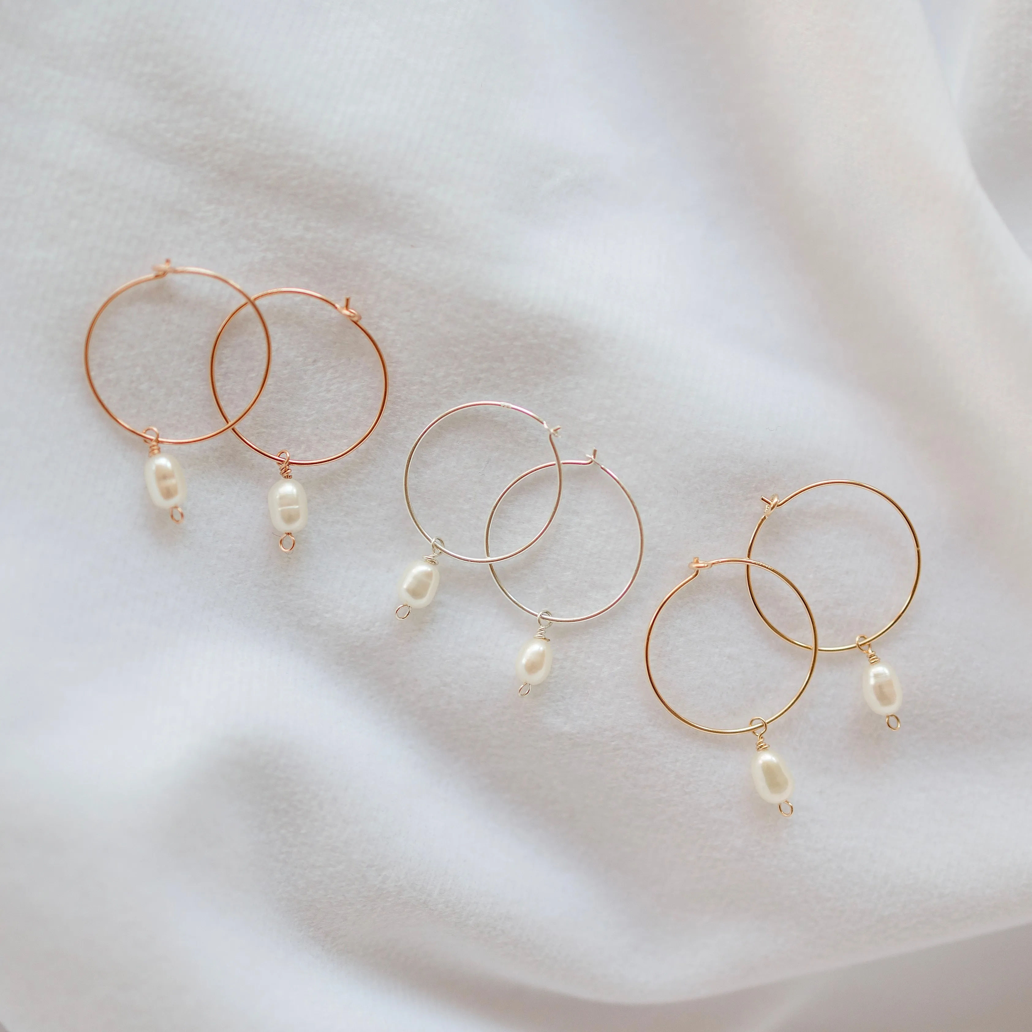 Pearl Hoops