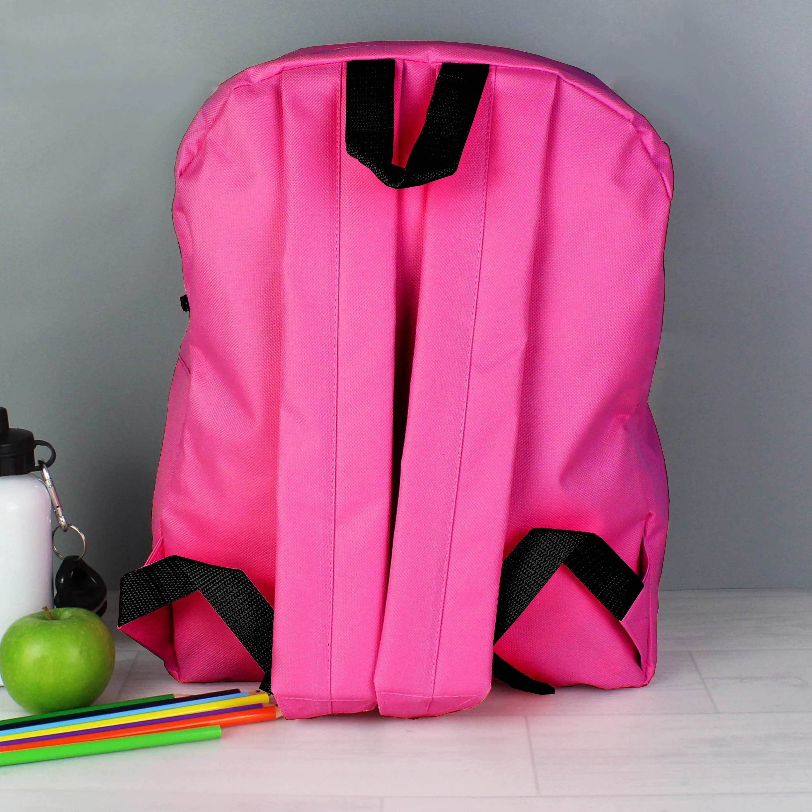 Personalised Rainbow Pink Backpack