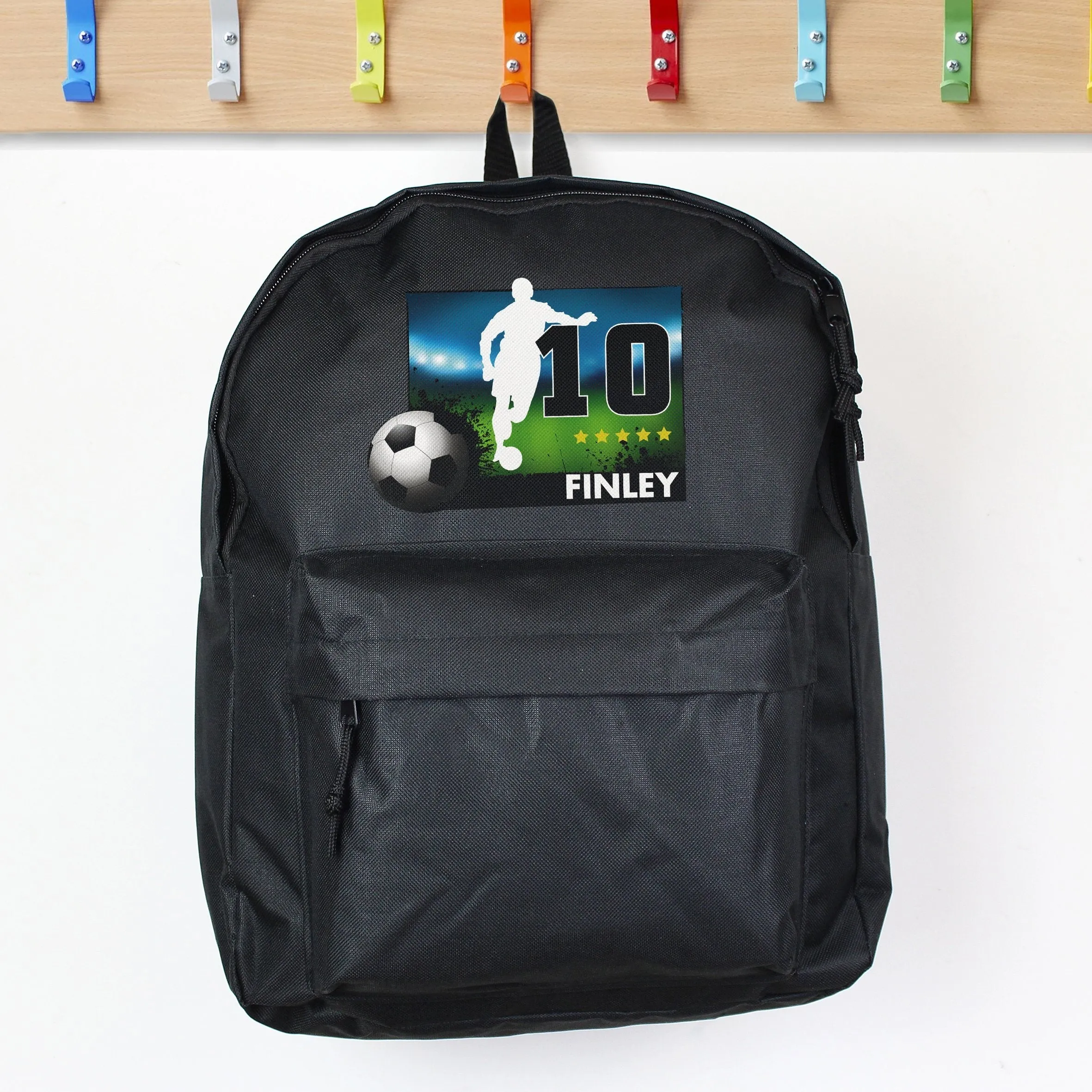 Personalised Team Player Black Backpack