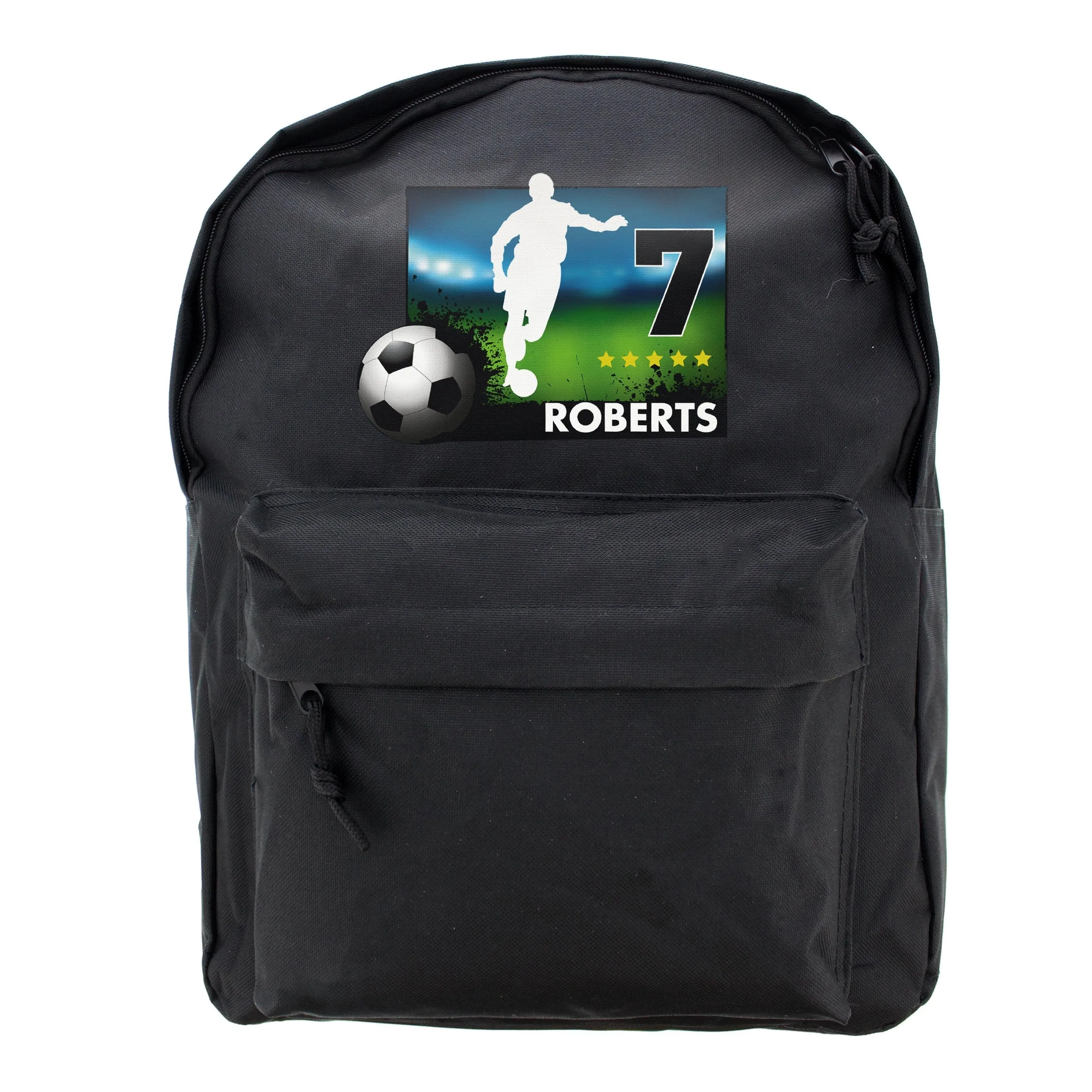 Personalised Team Player Black Backpack