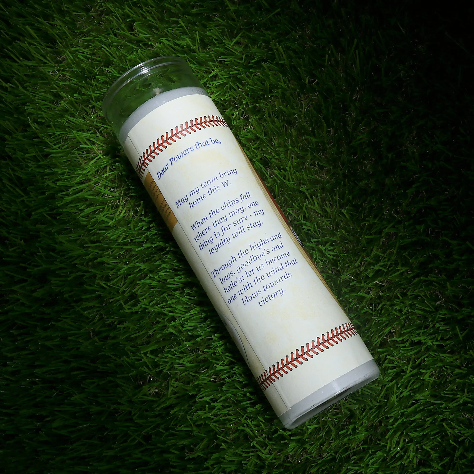 Philadelphia Baseball Game Day Juju Unscented Prayer Candle