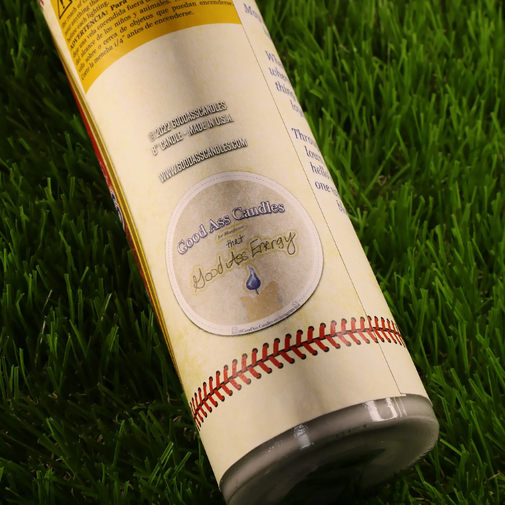 Philadelphia Baseball Game Day Juju Unscented Prayer Candle