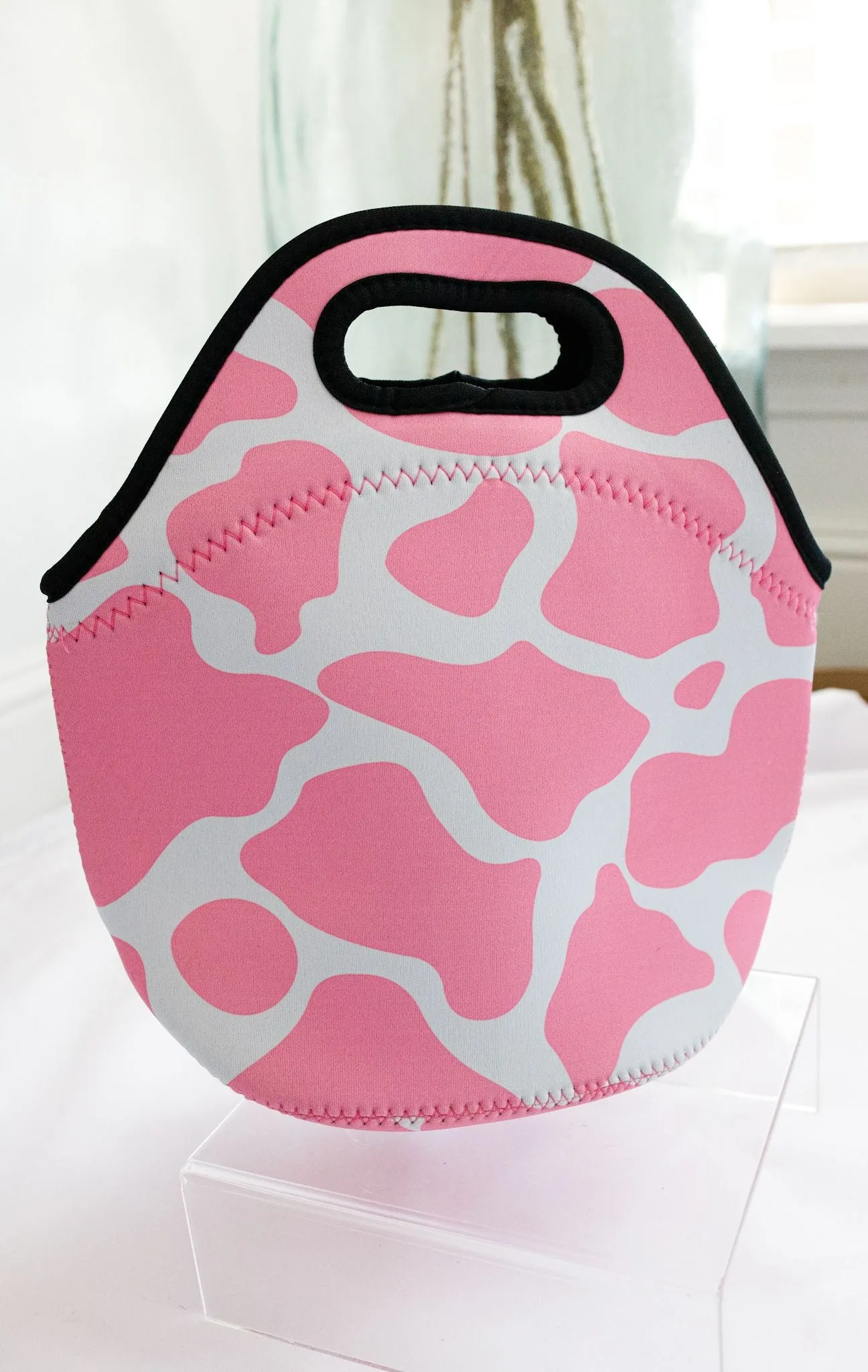 Pink Cowhide Lunch Tote