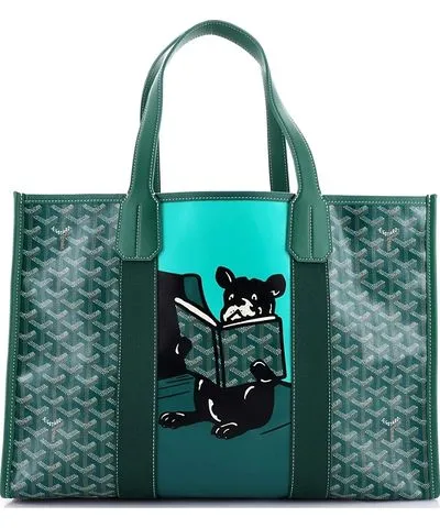 Pre-owned Goyard Mm Villette Tote Printed Coated Canvas