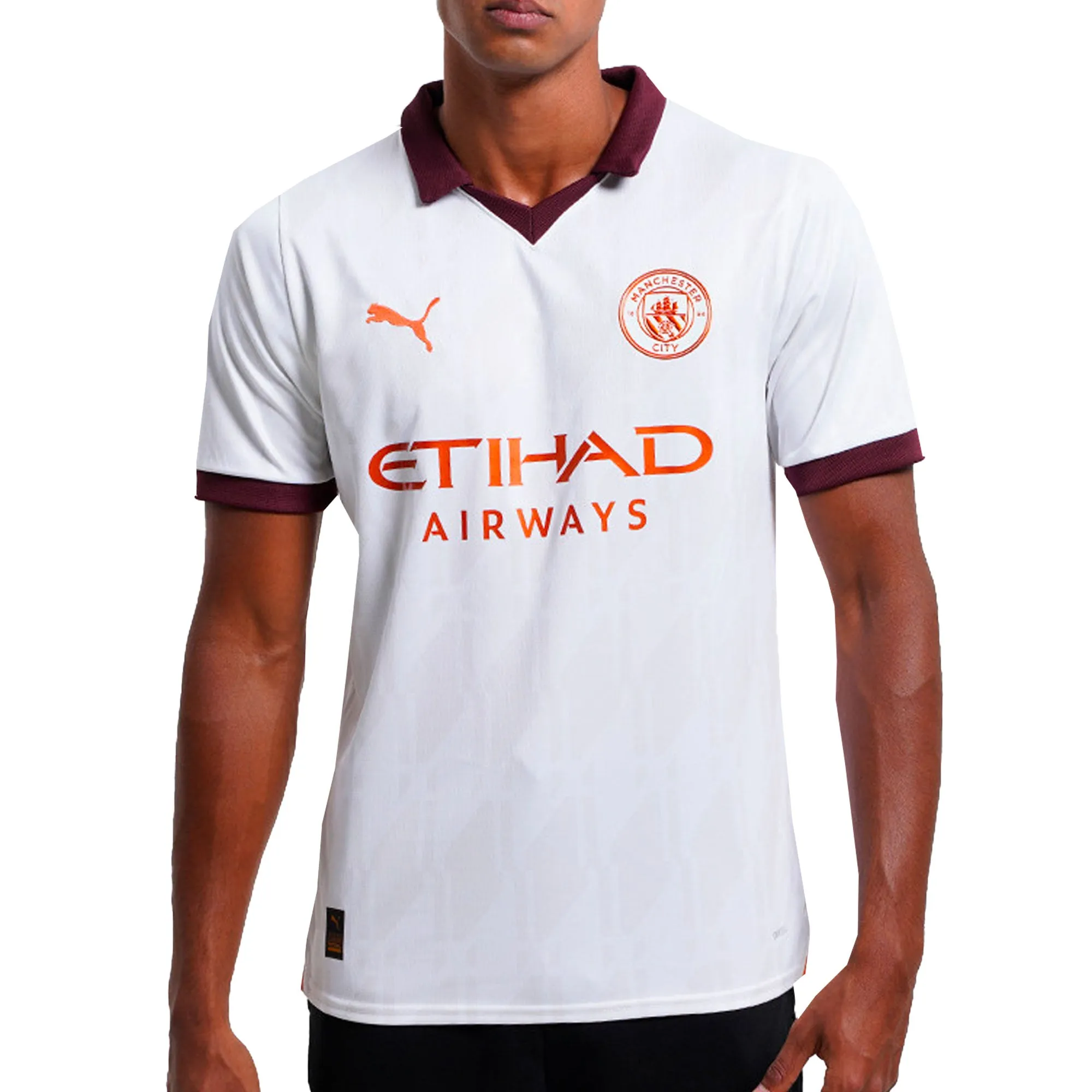 PUMA Men's Manchester City 2023/24 Away Jersey White/Red