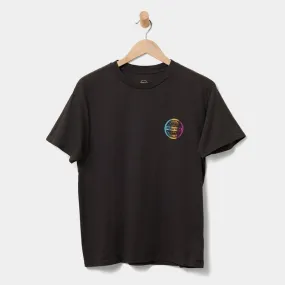 Pura Vida Live Free SS Crew Tee in Vintage Black