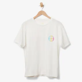 Pura Vida Live Free SS Crew Tee in Vintage White