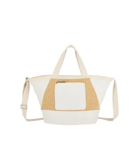 Raffia Convertible Tote