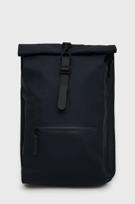 Rains backpack 13160 Rolltop Rucksack navy blue color