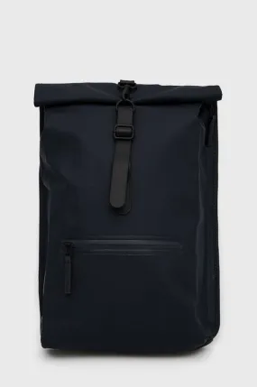 Rains backpack 13160 Rolltop Rucksack navy blue color