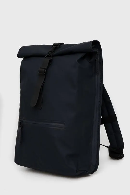 Rains backpack 13160 Rolltop Rucksack navy blue color