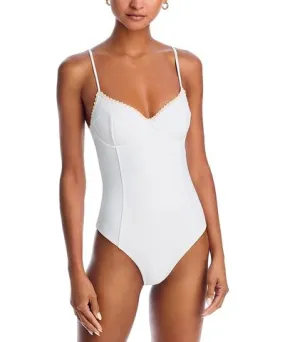 Ramy Brook Addisyn Crochet Trim One Piece Swimsuit