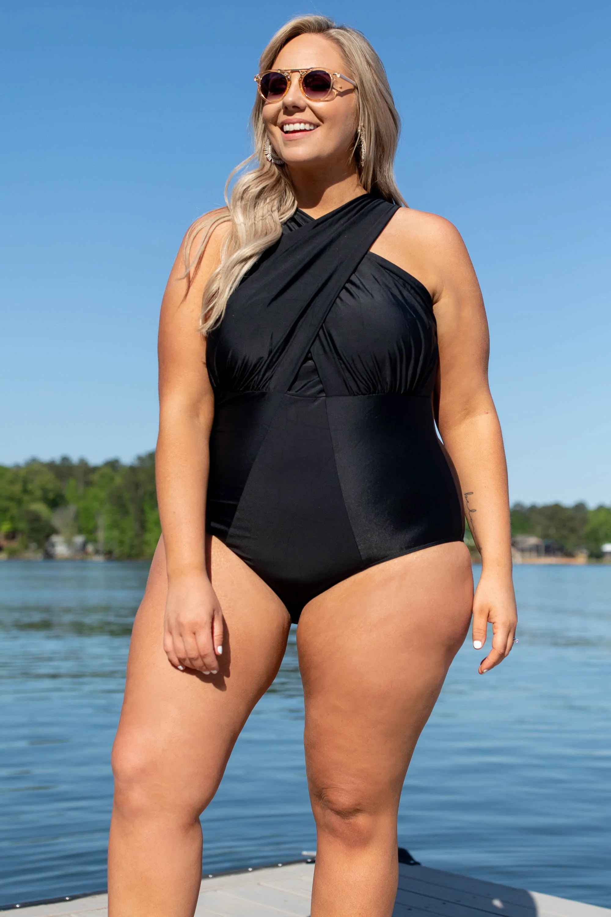 Sandy Beach Swimsuit, Black