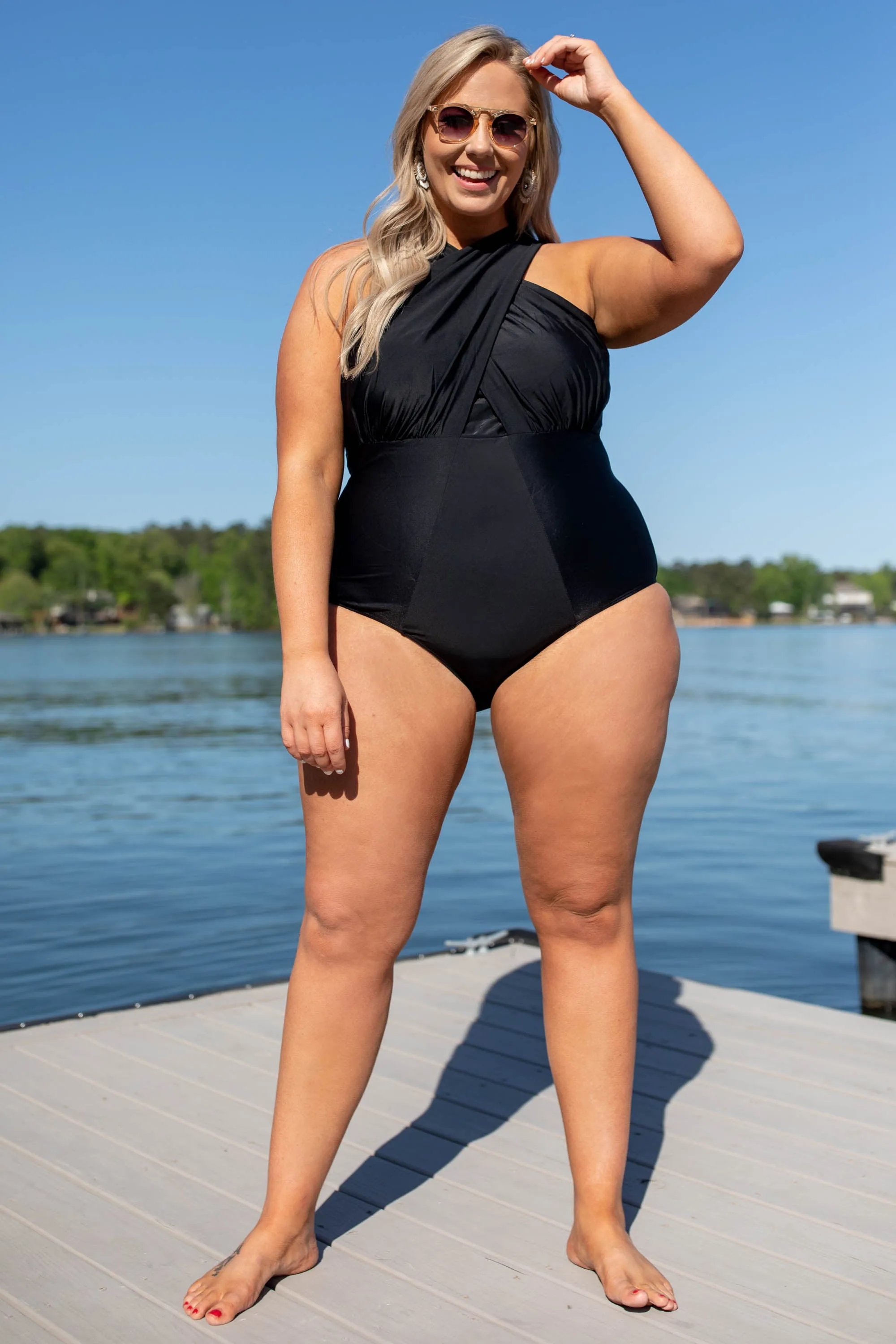 Sandy Beach Swimsuit, Black