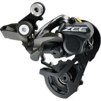 Shimano ZEE RD-M640-SS Rear Derailleur - 10 Speed, Short Cage, Gray, With Clutch, Wide Ratio for Freeride