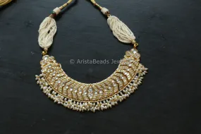 Short Jadau Kundan Necklace - Clear